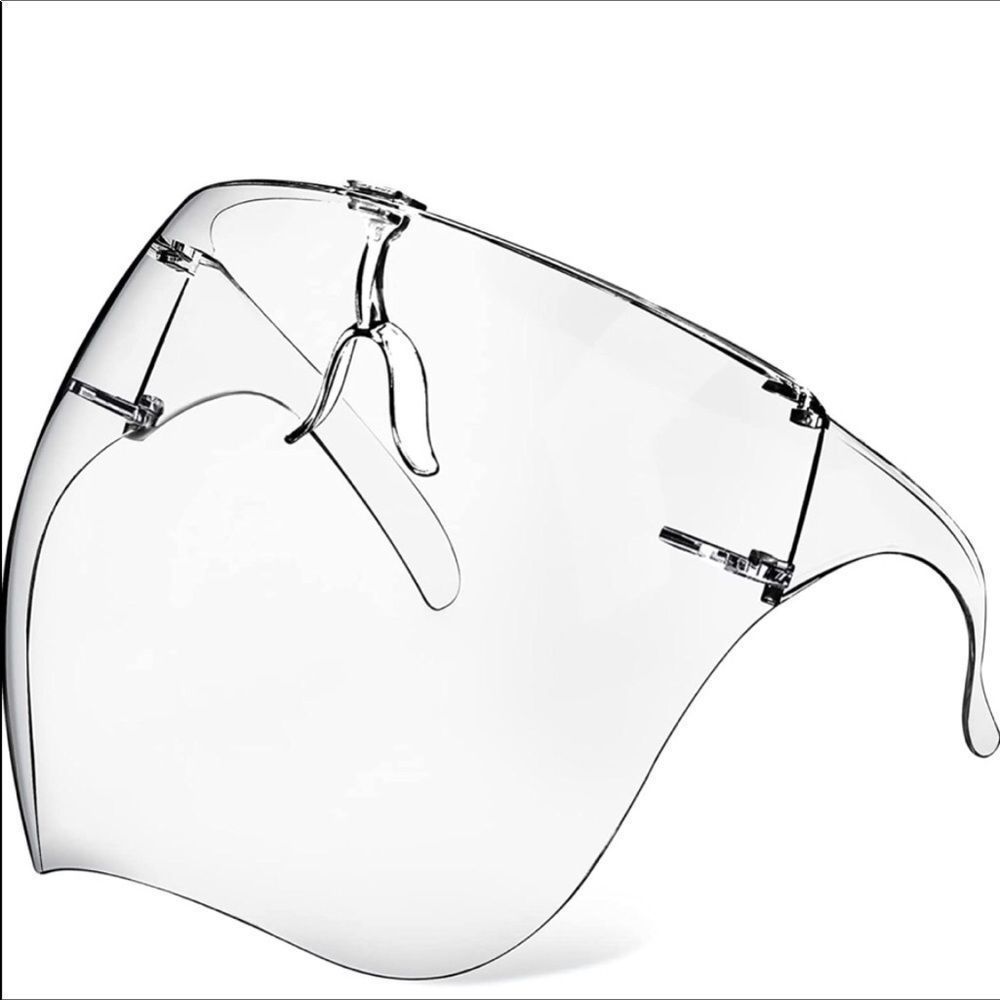 ⭐️ Transparent Face_Sheild w/ Glasses US Stock Lightweight Anti-Fog Breathable.